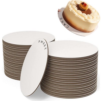 8 "10"12" Round White Corrugated Cake Pad