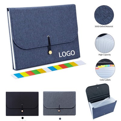 13Pockets Canvas Oxford Expanding File Folder