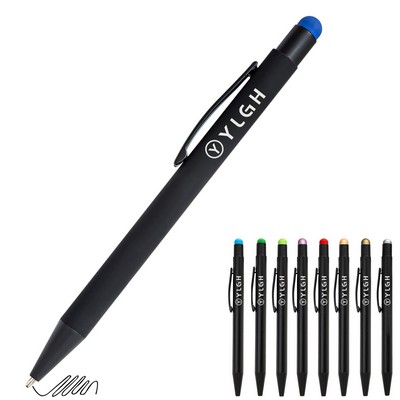 Black Metal Pen With Colorful Stylus