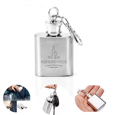 Stainless Steel Wine Flasks Keychain