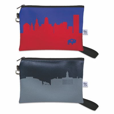 City Skyline Silhouette Stadium Approved 4.5 x 6.5" Game Day Wristlet - UV Printed Vinyl