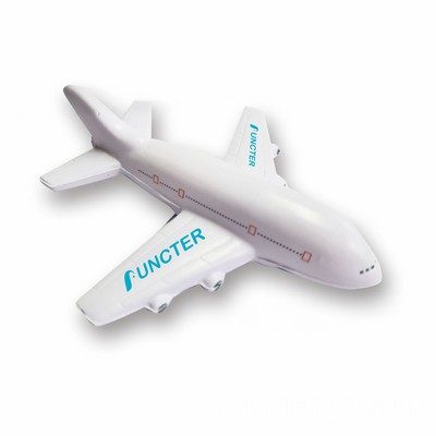 White Broadcasting Big Airplane Model Decompression Ball Decompression Toy