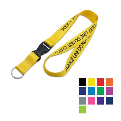 School Polyester Lanyard w/ Split Ring & Buckle Release
