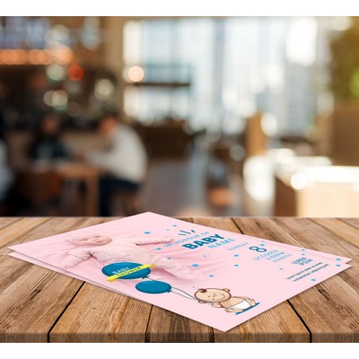 Flat Birth Announcement Cards (3.5" x 5")