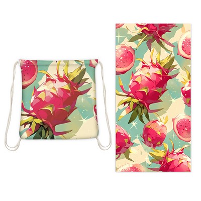 2" 1 Drawstring Beach Towel Backpack 32 x 63"