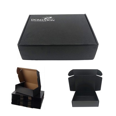 15.7x11x4.5" Black Cardboard Shipping Box
