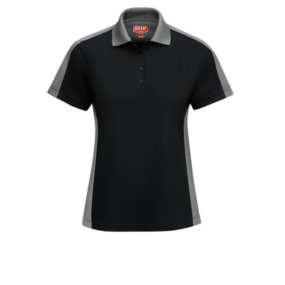 Red Kap Shirts - Women's Short Sleeve Performance Knit Two-Tone Polo