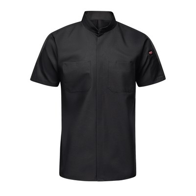 Red Kap Shirts - Men's Short Sleeve Two Tone Pro+ Work Shirt with OilBlok and MIMIX™
