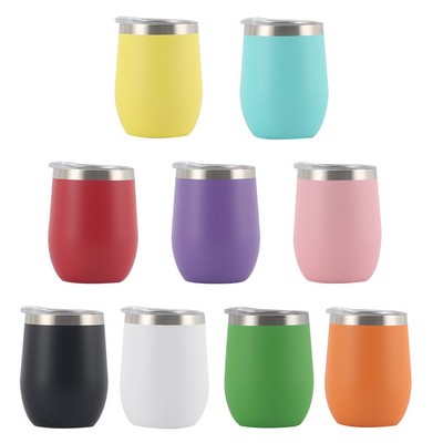 12 Oz. Egg Shaped Stainless Steel Tumbler