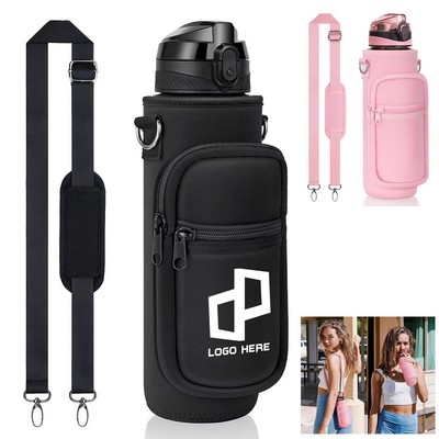 Neoprene Insulated Sleeves Cup Cover W/ Front Pocket