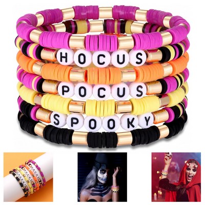 Acrylic Plastic Skull Halloween Bracelet