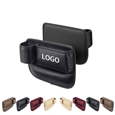 Leather Car Gap Cup Holder Bag