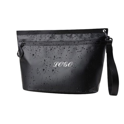 Pvc Portable Waterproof Swimming Beach Neck Hanging Waterproof Toiletries Bag