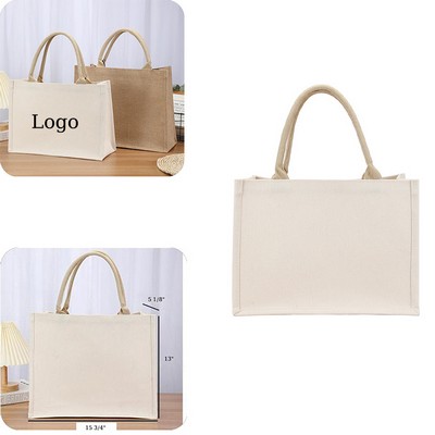 16" Eco Friendly Laminated Water Resistant 3D Canvas Shopping Tote Bag