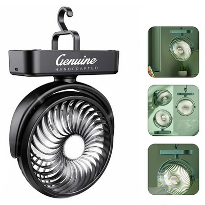 8000 mAh Outdoor Camping LED Lighting Fan