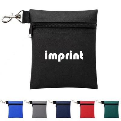 Zipper Golf Ball Bag Golf Tee Pouch