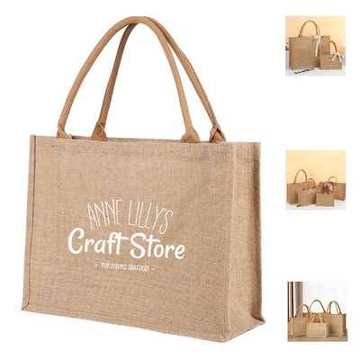 Durable Eco-friendly Burlap Market Tote Bag