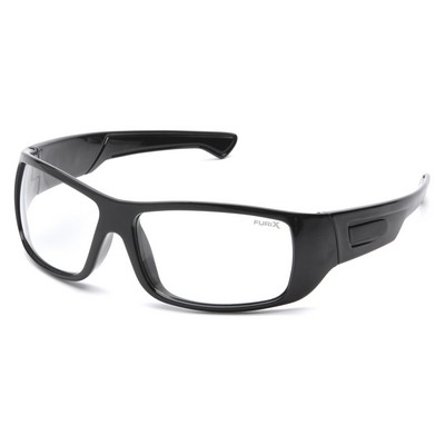 Furix Safety Glasses, Black Frame with Clear Anti-Fog Lens