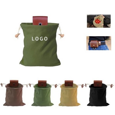 Foldable Canvas Foraging Waist Bag