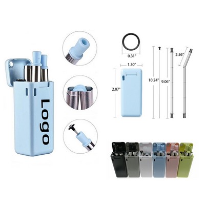 Collapsible Stainless Steel Straw With Brush