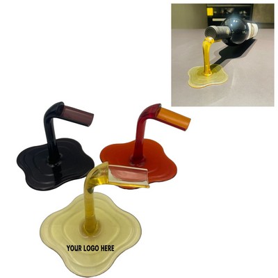 Acrylic Spilled Wine Bottle Holder
