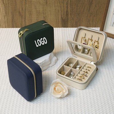 Pu Leather Small Travel Jewelry Case Box