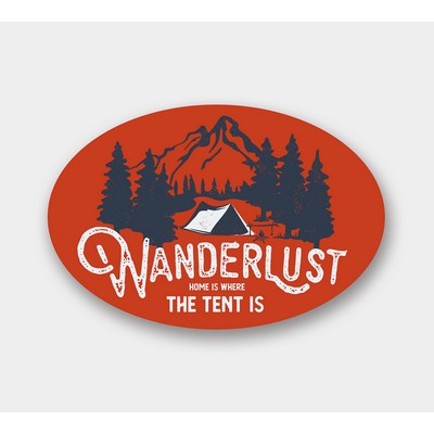 Oval - Removable Outdoor Sticker - 6" x 4"