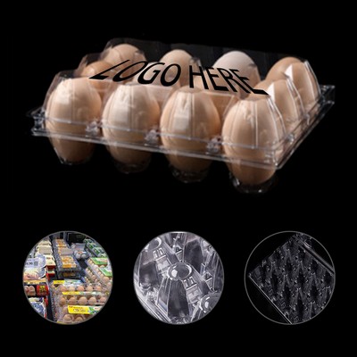 Custom 12 Packs Clear PET Egg Cartons