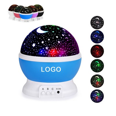 Starry Sky Projection Bedroom Ambient Night Light With USB Cable