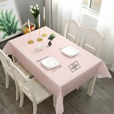 Waterproof and Oil Resistant Plaid Tablecloth