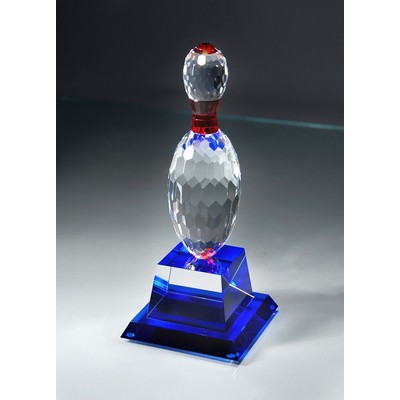 Crystal Bowling Trophy, 4-1/4"x10"H