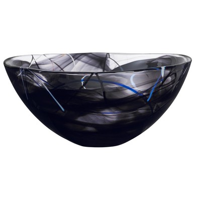 Kosta Boda Contrast Bowl Black Small