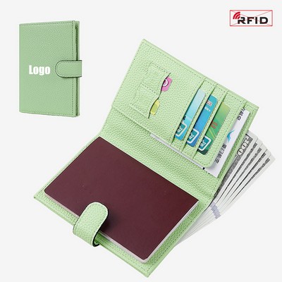 Pu Leather RFID Passport Wallet