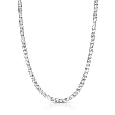 Jilco Inc White Topaz Tennis Necklace - Sterling Silver