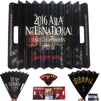 12pt Paper Board Custom Lightweight Noise Make Handheld Full Color Bang Banner & Flag