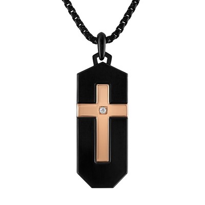Bulova Jewelry Latin Grammy® Black Ip Dog Tag