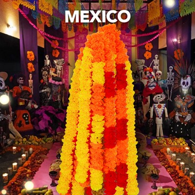 Day of the Dead Mexico PP Floral ball Flower wreath