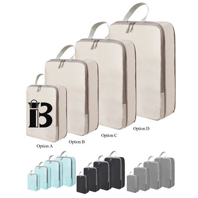 4-Piece Set of Packing Cubes Compression Bags