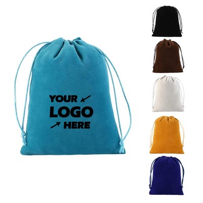 Drawstring Flocked Bag