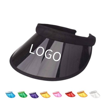 Clear Colored Plastic Sun Visor Hat(PVC)