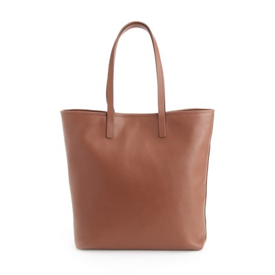 Pebbled Grain Tall Tote Bag with Wristlet