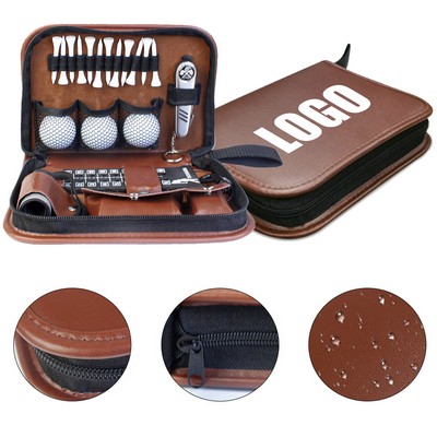 Luxury PU Golf Accessory Storage Set