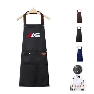 Cotton Canvas Waterproof Apron with Adjustable Straps