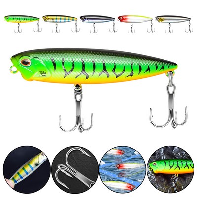 5.5g Topwater Zigzag Walking Bait Floating Pencil Lure with Rattles for Bass and Pike