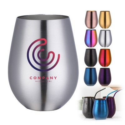 Customizable Colorful Stainless Steel Wine Glass