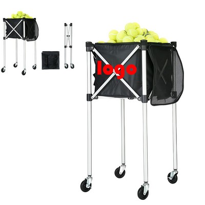Portable Tennis Ball Hopper with Wheel