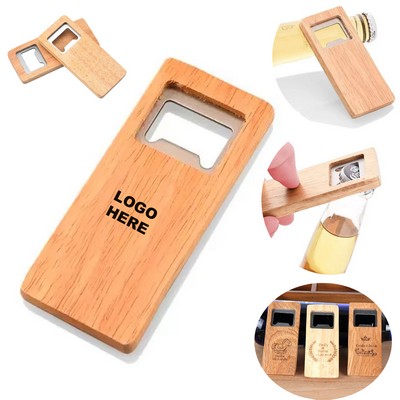 Custom Business Gift Barware Tool Wooden Bottle Opener for Beer