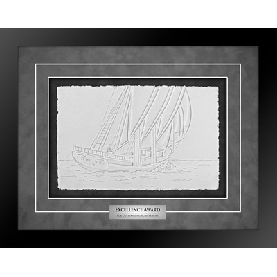 Pathfinder - Cast Paper Sculptured Art - Shadowbox Award