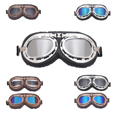 Angled Motorcycle Windproof Goggles