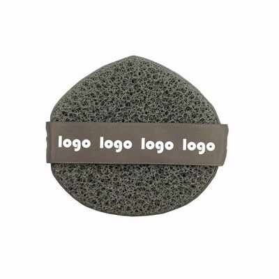 Customized Reusable Cleaning Facial Sponge Cosmetics Round With Strap